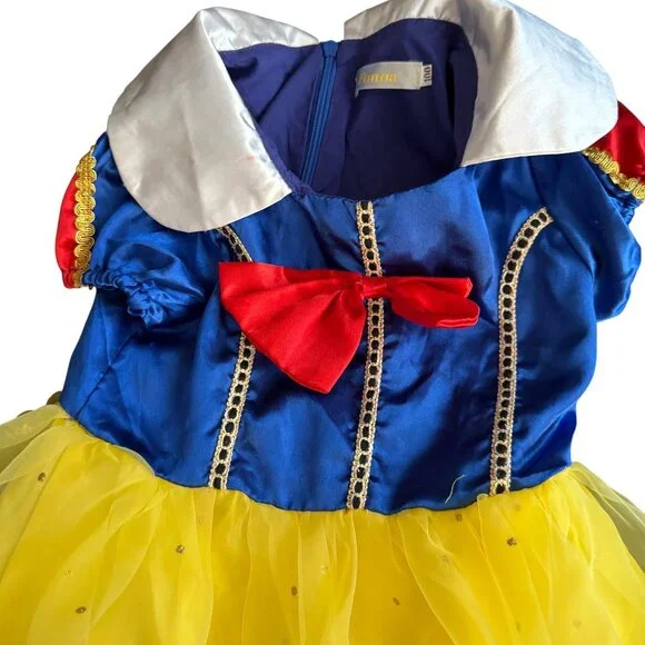 Snow White Inspired Girls Tulle Dress/Costume Size 100/3T Dress Funna - Picture 2 of 5